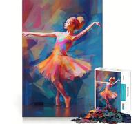 Rompecabezas de 1000 Piezas para Adultos Bailarina de Ballet,Estilo fauvismo,Corte Premium,Juego,Actividad Mental Inteligente,Paz,diversión,cumpleaños,Arte,Juego (38x26cm)