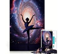 Rompecabezas de 1000 Piezas para Adultos Bailarina en el Espacio,Ajuste, Arte,desafío Mental,diversión,Tiempo de Descanso,Juego,Regalo de cumpleaños para la Mente (50x75cm)