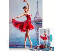 Rompecabezas de 1000 Piezas para Adultos Bailarina en París Arte de Corte preciso Juego de ingenio Diversión para el Tiempo Libre Regalo Ideal para cumpleaños (38x26cm)