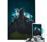 Rompecabezas de 1000 Piezas para Adultos Baile de Olas en el volcán Actividades Divertidas en casa Juego antiestrés y Rompecabezas para Mayores de 14 años (50x75cm)