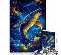 Rompecabezas de 1000 Piezas para Adultos Ballena en el Espacio Juegos Familiares para Toda la Familia Juguete Educativo con Piezas de Formas aleatorias Que encajan Perfectamente (50x75cm)