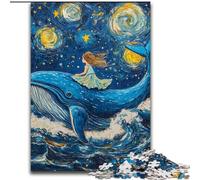 Rompecabezas de 1000 Piezas para Adultos: Ballenas en el Cielo Nocturno Rompecabezas imposibles de 50x75cmy familias Decoración Hacer tú Mismo y un desafío para el Cerebro