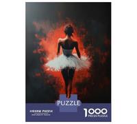 Rompecabezas De 1000 Piezas para Adultos Ballet Dancer in Red Ballet Passion in Shadows Rompecabezas para Adultos Juegos Familiares Carrera De Velocidad Manual Regalo De Cumpleaños, Regalos, 52x38cm/