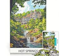 Rompecabezas de 1000 Piezas para Adultos: Balneario de Aguas Termales, Juego Educativo, decoración para el hogar, colección de Artistas, Bellas Artes 50x75cm