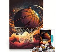 Rompecabezas de 1000 Piezas para Adultos: Baloncesto, Juguetes para armar, Interacción Entre Padres e Hijos, Colección de Artistas, Bellas Artes 38x52cm