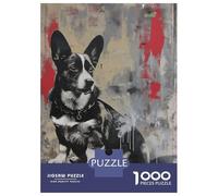 Rompecabezas De 1000 Piezas para Adultos Banksy Corgi Graffiti Art Rompecabezas para Adultos Juegos Familiares Difícil Oferta Difícil como Regalo para Toda La Familia 38x26cm/1000pcs