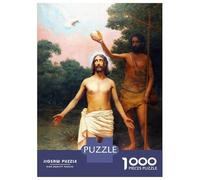 Rompecabezas De 1000 Piezas para Adultos Baptism of Jesus Christ Rompecabezas para Adultos Juegos Relajantes Análisis Y Lógica Oferta como Regalos para Toda La Familia 38x26cm/1000pcs