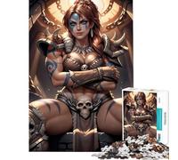 Rompecabezas de 1000 Piezas para Adultos Bárbaro (Iablo III) Juegos relajantes Juguetes educativos y de Aprendizaje Un Gran Regalo para Mujeres (Tamaño 38x52cm)