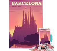 Rompecabezas de 1000 Piezas para Adultos Barcelona Impossible Juego Juguetes adictivos para Cultivar la Paciencia Regalos de cumpleaños para la diversión Familiar Tamaño 38x52cm