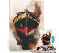 Rompecabezas de 1000 Piezas para Adultos Barco Antiguo en la Niebla Juego Interactivo Mejora la Memoria colección de Artistas Bellas Artes 38x26cm