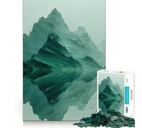 Rompecabezas de 1000 Piezas para Adultos Barco,Montaña,Arte Asiático en Miniatura,Diseño Fino,Juego de Concentración Mental,Juego para Momentos de Relajación,Actividad de Cumpleaños 50x75cm