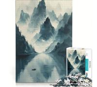 Rompecabezas de 1000 Piezas para Adultos: Barco, Montaña, Asia, Mini, Juguetes DIY, Interacción Entre Padres e Hijos, Fortalece el Amor Entre Parejas 38x52cm