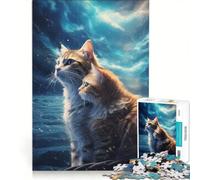 Rompecabezas de 1000 Piezas para Adultos Barco Que se Hunde y Gatos Que lo adoran Juguete antiestrés Un Reto difícil Colección de Artistas Bellas Artes 50x75cm