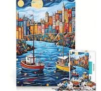 Rompecabezas de 1000 Piezas para Adultos: Barcos y el mar, Juegos educativos, decoración del hogar, colección de Artistas, Bellas Artes 38x26cm