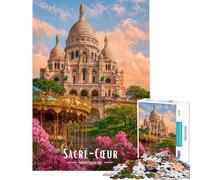 Rompecabezas de 1000 Piezas para Adultos Basílica del Sacré-Cœur Montmartre París Juego Interactivo de Rompecabezas Toda la Familia (tamaño 50x75cm)