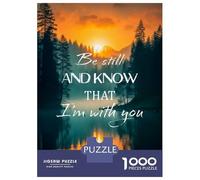 Rompecabezas De 1000 Piezas para Adultos Be Still and Know Rompecabezas para Adultos Juegos Relajantes Que Mejoran La Memoria Interacción Entre Padres E Hijos 38x26cm/1000pcs