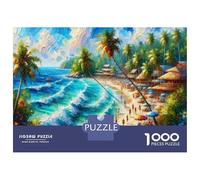 Rompecabezas De 1000 Piezas para Adultos Beach Paradise Painting Rompecabezas para Adultos Juguete Decoración De Pared Difícil Difícil Y Desafío 38x26cm/1000pcs