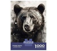 Rompecabezas De 1000 Piezas para Adultos Bear Wild Beauty Black Ink Rompecabezas para Adultos Juegos Divertidos Pero Divertidos Y Humorísticos Desafiantes De Completar 70x50cm/1000pcs