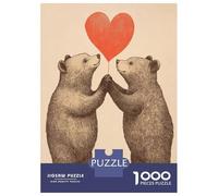 Rompecabezas De 1000 Piezas para Adultos Bears and Heart Balloon Love Rompecabezas para Adultos Juegos De Relajación Regalos para Mujeres Desafío Educativo 70x50cm/1000pcs