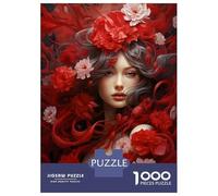 Rompecabezas De 1000 Piezas para Adultos Beautiful Women in Flowers Rompecabezas para Adolescentes Juguetes De Bricolaje Que Mejoran La Memoria Regalos De Cumpleaños Y Únicos 70x50cm/1000pcs