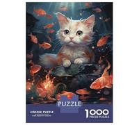 Rompecabezas De 1000 Piezas para Adultos Becoming Koi Kitten Rompecabezas De Juguete Decoración De Pared Una Obra De Arte Cumpleaños Y Navidad 70x50cm/1000pcs