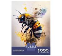 Rompecabezas De 1000 Piezas para Adultos Bee Watercolor Sketch Rompecabezas para Adultos Juegos De Relajación Análisis Y Lógica Regalos para Amigos Y Familiares 38x26cm/1000pcs