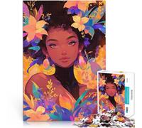 Rompecabezas de 1000 Piezas para Adultos Belleza Floral Colorida Matar el Tiempo en Vacaciones en casa Lista de Deseos con Papá Noel 50x70cm