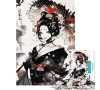 Rompecabezas de 1000 Piezas para Adultos Belleza Geisha Ayuda a ejercitar el Cerebro y Mejora la Memoria Juego Educativo para Mayores de 14 años (38x52cm)