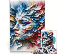 Rompecabezas de 1000 Piezas para Adultos Belleza Surrealista fragmentada en Arte Abstracto Juegos Familiares Entrena tu Cerebro y Tus Manos Toda la Familia 38x26cm