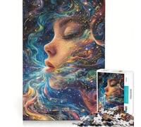 Rompecabezas de 1000 Piezas para Adultos: Belleza y Cosmos Abstractos, Juguetes para armar, Entrena tu Cerebro y Tus Manos, con póster y Hoja de Preguntas a Juego 38x26cm