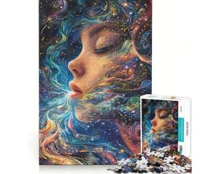 Rompecabezas de 1000 Piezas para Adultos: Belleza y Cosmos Abstractos, Juguetes para armar, Entrena tu Cerebro y Tus Manos, con póster y Hoja de Preguntas a Juego 38x26cm