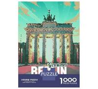 Rompecabezas De 1000 Piezas para Adultos Berlin Brandenburg Gate Mosaic Art Rompecabezas para Adultos Juguetes Antiestrés Decoración del Hogar Regalos para Amigos Y Familiares 52x38cm/1000pcs