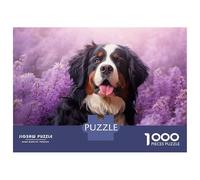 Rompecabezas De 1000 Piezas para Adultos Bernese Mountain Dog in Flowers Rompecabezas Juego De Ingenio Una Obra De Arte Cumpleaños Y Navidad 70x50cm/1000pcs