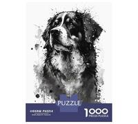 Rompecabezas De 1000 Piezas para Adultos Bernese Mountain Dog Ink Rompecabezas Juguetes Antiestrés Decoración del Hogar Difícil Y Desafiante 70x50cm/1000pcs