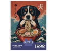 Rompecabezas De 1000 Piezas para Adultos Bernese Mountain Dog Ramen Rompecabezas para Adolescentes Juegos Familiares Difícil Difícil Interacción Entre Padres E Hijos 38x26cm/1000pcs