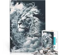 Rompecabezas de 1000 Piezas para Adultos Bestia León Humeante Juguetes de Entretenimiento Familiar Regalos de cumpleaños 75x50cm