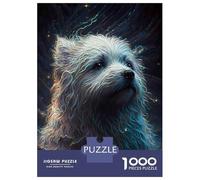 Rompecabezas De 1000 Piezas para Adultos Bichon Frise Dog Rompecabezas para Adultos Juego De Ingenio Desafío Difícil Desafiante De Completar 38x26cm/1000pcs