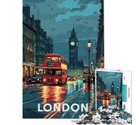 Rompecabezas de 1000 Piezas para Adultos Big Ben de Londres Ayuda a ejercitar el Cerebro Decoración para el hogar Juego práctico para Mayores de 14 años (50x75cm)