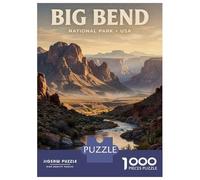 Rompecabezas De 1000 Piezas para Adultos Big Bend National Park Rompecabezas para Adultos Juego De Ingenio Desafío Educativo Difícil 52x38cm/1000pcs
