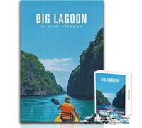 Rompecabezas de 1000 Piezas para Adultos, Big Lagoon, El Nido, Palawan, Juego Educativo Familiar, difícil, Regalo de cumpleaños, tamaño 50x75cm