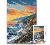 Rompecabezas de 1000 Piezas para Adultos, Big Sur, California, Juguetes artísticos, Juegos educativos, Ideas de decoración, tamaño 50x75cm