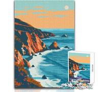 Rompecabezas de 1000 Piezas para Adultos, Big Sur, California, Juguetes artísticos, Juegos educativos, Ideas de decoración, tamaño 38x52cm