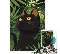 Rompecabezas de 1000 piezas para adultos Bigotes en la naturaleza desafío de inteligencia para el cerebro de un gato juguetes adictivos juego imposible decoración de pared gran regalo (tamaño 38x52cm)