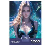 Rompecabezas De 1000 Piezas para Adultos Bikini Girl by Night Pool Rompecabezas para Adultos Juegos Familiares Desafío Difícil para Cumpleaños, Navidad 70x50cm/1000pcs
