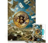 Rompecabezas de 1000 Piezas para Adultos,Bitcoin,criptomonedas,Arte de Corte Fino,Juego Mental,Regalo para Momentos de Tranquilidad,Regalo Divertido de cumpleaños (50x75cm)