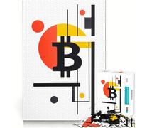 Rompecabezas de 1000 Piezas para Adultos Bitcoin Crypto Blockchain Bordes Lisos Juguete de construcción y concentración Juego de Entretenimiento Escena navideña Arte (50x75cm)