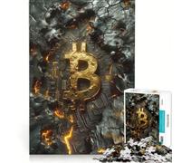 Rompecabezas de 1000 Piezas para Adultos: Bitcoin en una Roca Juguete Educativo Que Mejora la Memoria cumpleaños y Navidad 38x52cm