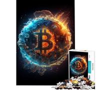 Rompecabezas de 1000 Piezas para Adultos Bitcoin Universe V para Juego Educativo Juguete de desafío Juego de ingenio Regalo de cumpleaños (tamaño 38x26cm)