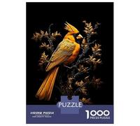 Rompecabezas De 1000 Piezas para Adultos Black and Gold Cardinal Rompecabezas para Adultos Juguetes Antiestrés Decoración Perfecta Cumpleaños Y Navidad 38x26cm/1000pcs