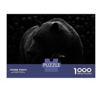 Rompecabezas De 1000 Piezas para Adultos Black Bear and Crow Rompecabezas para Adultos Juegos De Relajación para La Diversión Familiar Interacción Entre Padres E Hijos 38x26cm/1000pcs